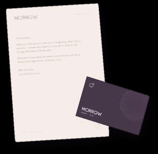Welcome letter & member card